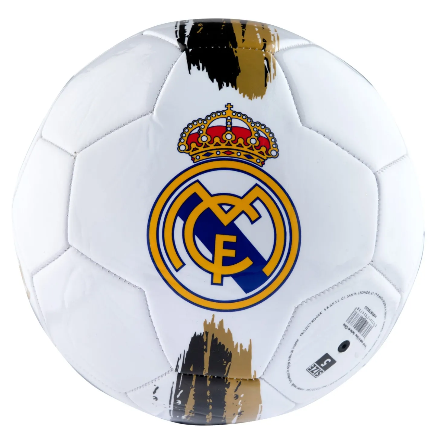 Project Rogers & JLK, S.L. Balones*Balón Fan Madridista Color Blanco/Dorado