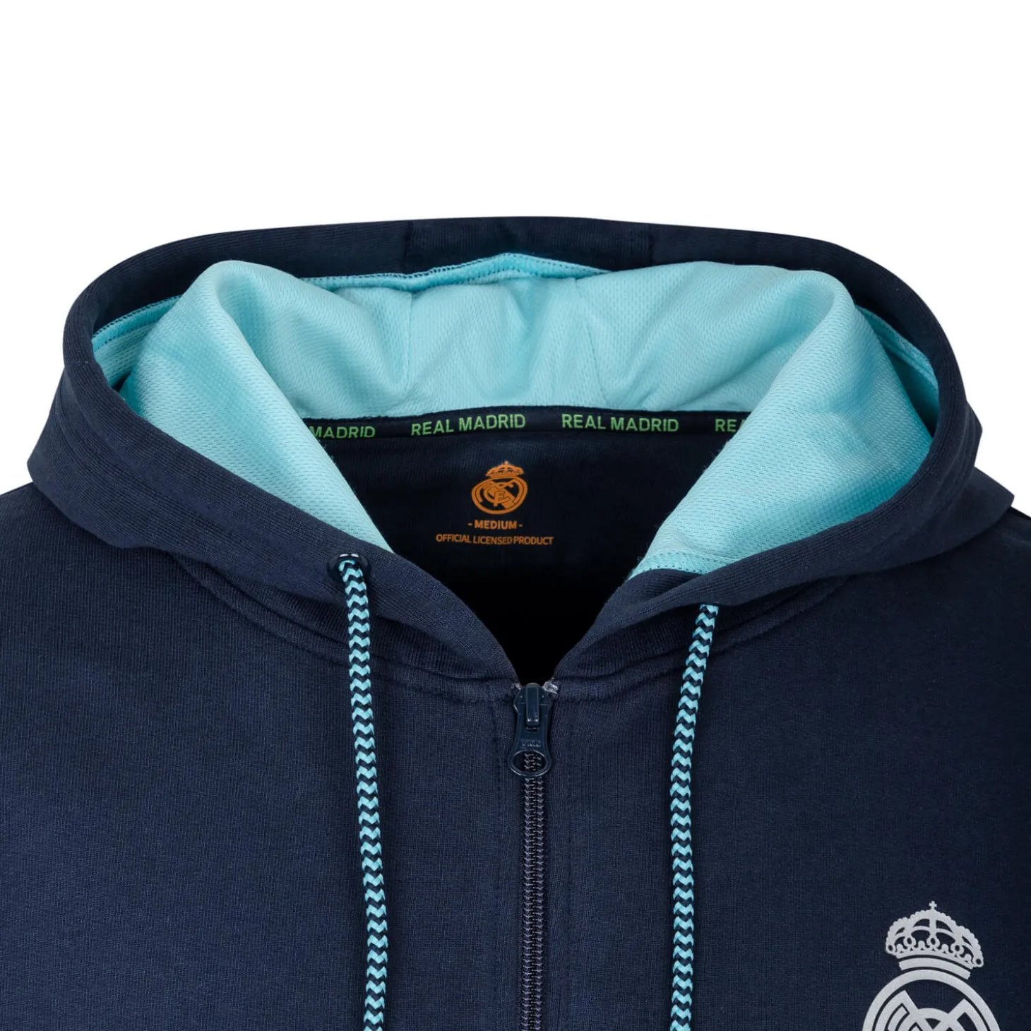Hombre Foundry Sudaderas*Bernabéu Neon Lights Sudadera Hombre Capucha Cremallera Azul