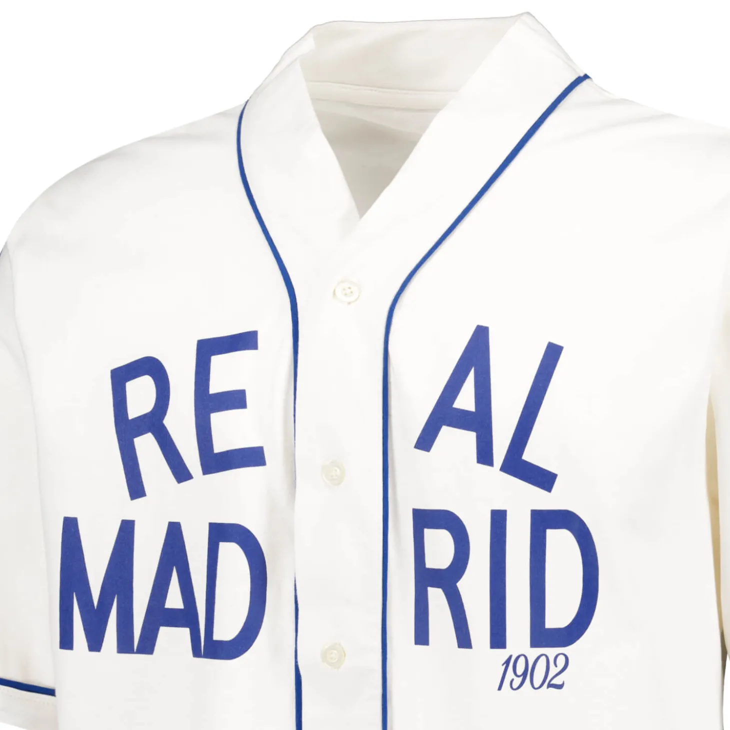 Hombre MBA Solutions Camisetas*Camisa Hombre Baseball Blanco Roto Real Madrid