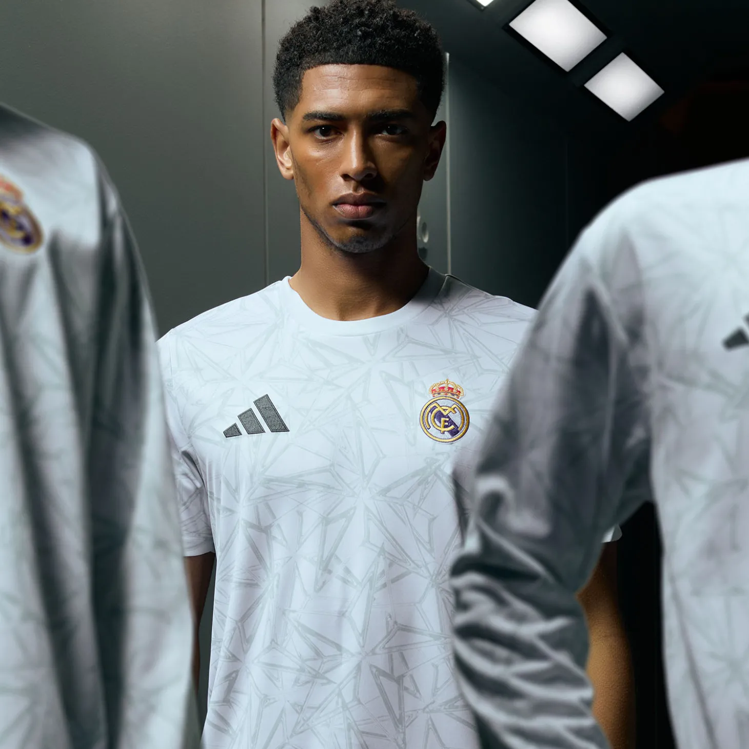 Hombre Adidas España, S.A.U Camisetas|Camisetas*Camiseta Calentamiento Hombre Blanca 24/25