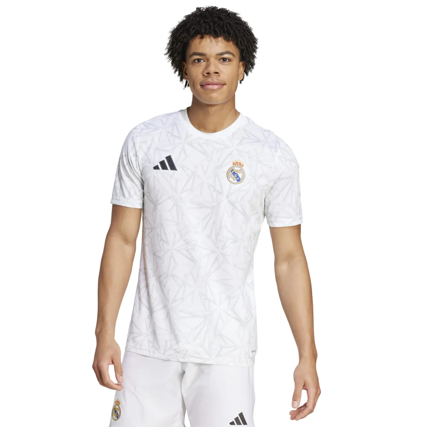 Hombre Adidas España, S.A.U Camisetas|Camisetas*Camiseta Calentamiento Hombre Blanca 24/25
