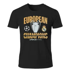 Hombre The Great Branding Company Camisetas*Camiseta Campeones UCL 15 Negra Hombre