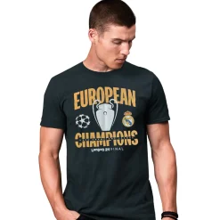 Hombre The Great Branding Company Camisetas*Camiseta Campeones UCL 15 Negra Hombre