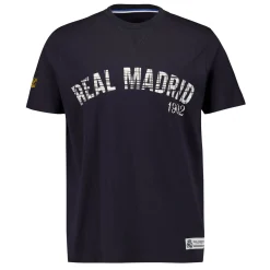 Hombre MBA Solutions Camisetas*Camiseta Estampada Hombre Baseball Azul Marino Real Madrid