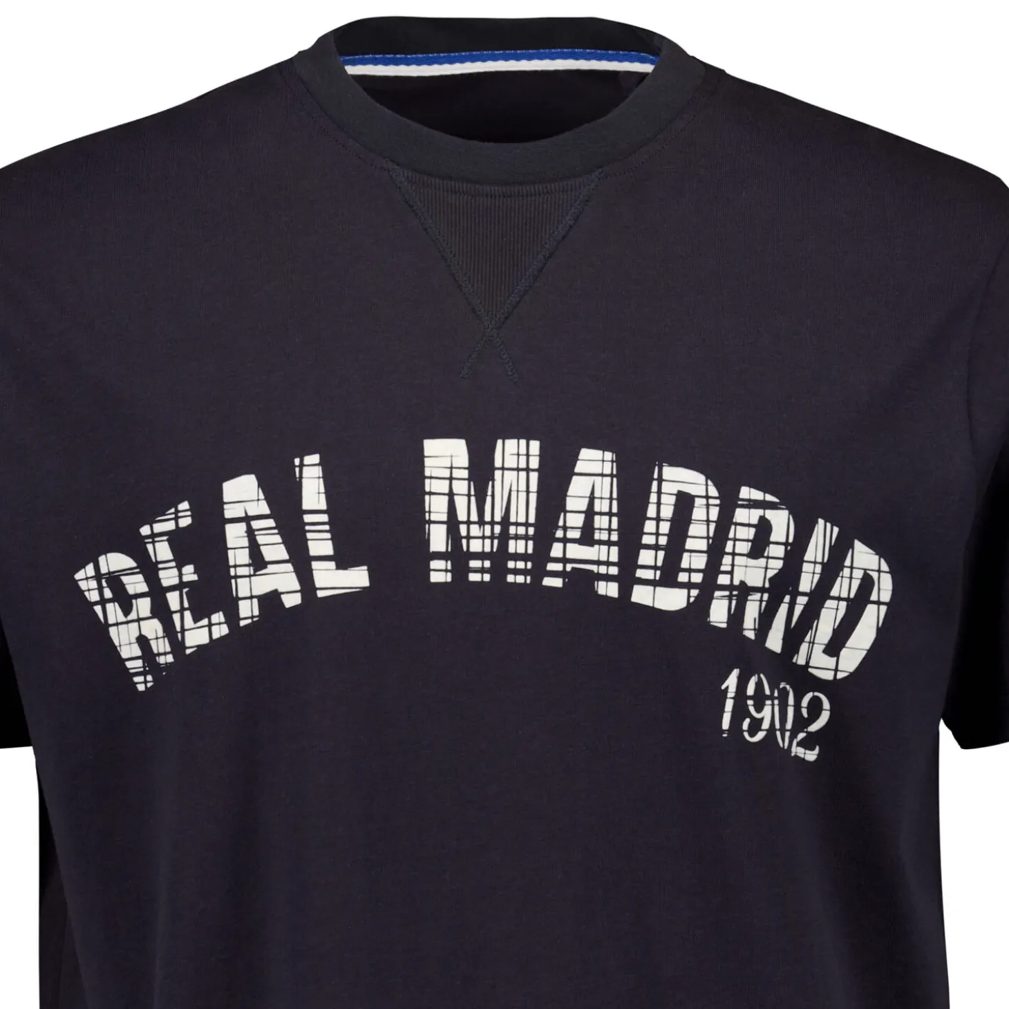 Hombre MBA Solutions Camisetas*Camiseta Estampada Hombre Baseball Azul Marino Real Madrid