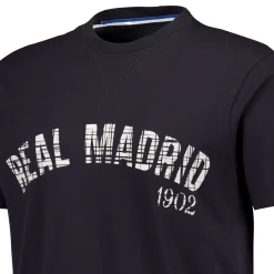 Hombre MBA Solutions Camisetas*Camiseta Estampada Hombre Baseball Azul Marino Real Madrid