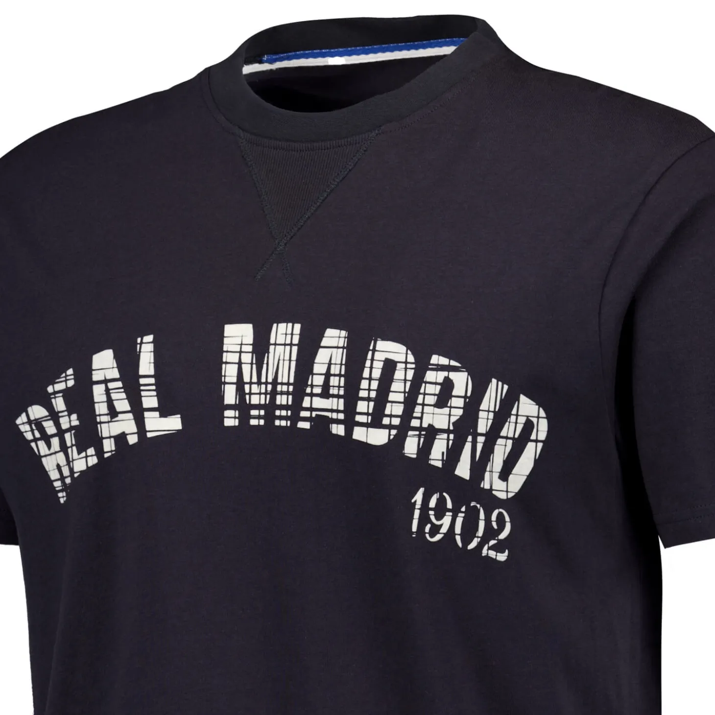 Hombre MBA Solutions Camisetas*Camiseta Estampada Hombre Baseball Azul Marino Real Madrid