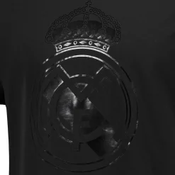 Hombre MBA Solutions Camisetas*Camiseta Hombre Blackout Escudo Negra Real Madrid