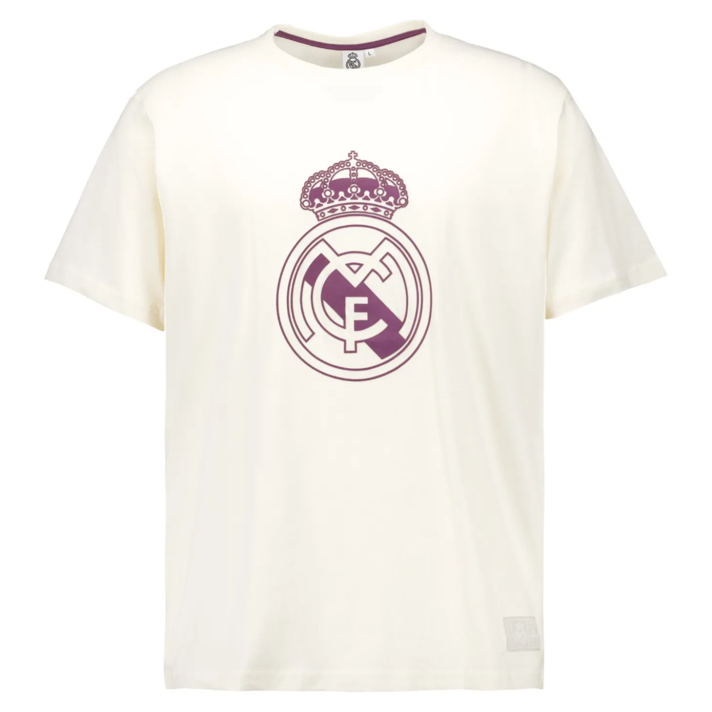 Hombre Sport Design Sweden AB Camisetas*Camiseta Hombre Color Crest Blanco Roto Real Madrid