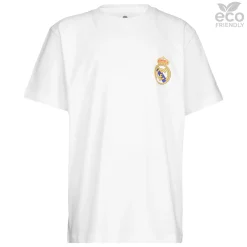 OSDM Camisetas*Camiseta Niños ECO Essentials Real Madrid Escudo Color Blanca
