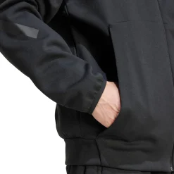 Hombre Adidas España, S.A.U Sudaderas Capucha|Sudaderas*Chaqueta Cremallera Hombre adidas Real Urban Negra