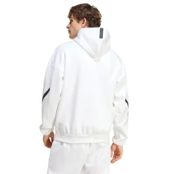 Hombre Adidas España, S.A.U Chaquetas|Sudaderas*Chaqueta Cremallera Hombre adidas Real Urban Blanca