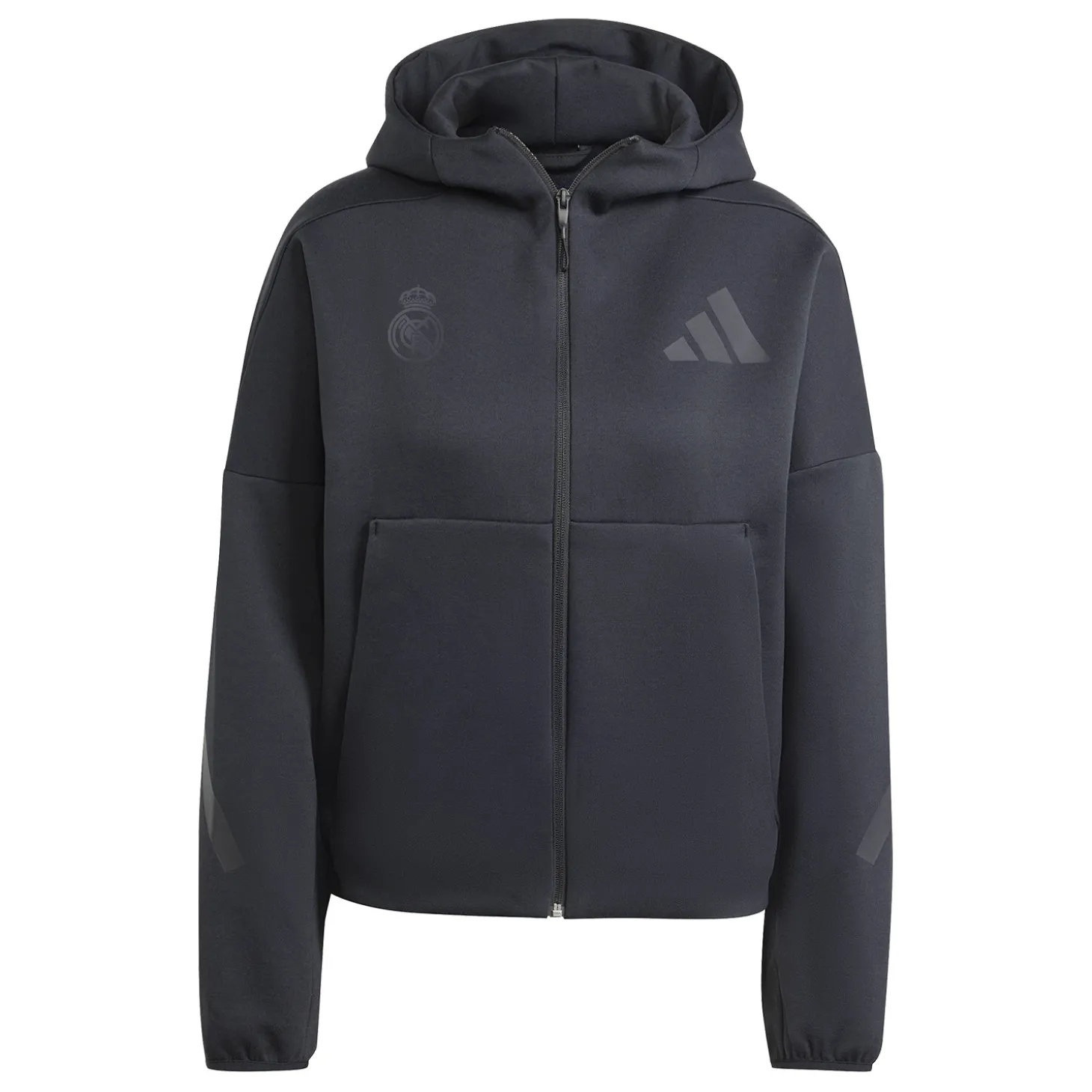 Mujer Adidas España, S.A.U Chándal|Chaquetas*Chaqueta Cremallera Mujer adidas Real Urban Negra