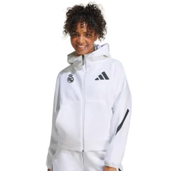 Mujer Adidas España, S.A.U Chándal|Camisetas*Chaqueta Cremallera Mujer adidas Real Urban Blanca