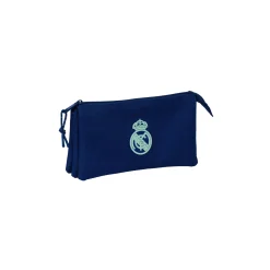 SAFTA S.A. Vuelta Al Cole|Papelería*Estuche Triple Azul/Verde Real Madrid