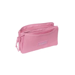 SAFTA S.A. Vuelta Al Cole|Papelería*Estuche Triple Rosa/Blanco Real Madrid