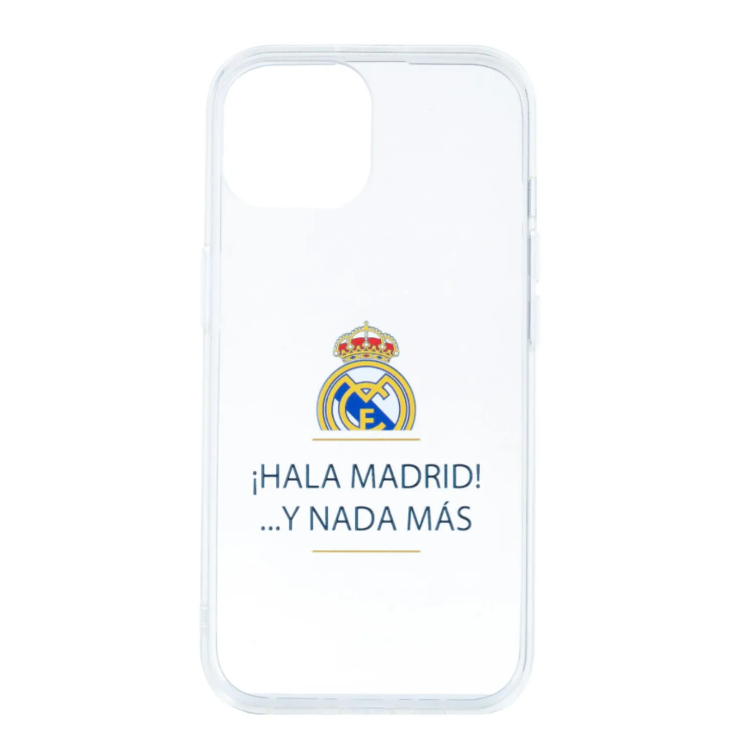 JLK Merchandising, S.L. Carcasas*Funda iPhone 14 Plus ¡Hala Madrid! Transparente Real Madrid