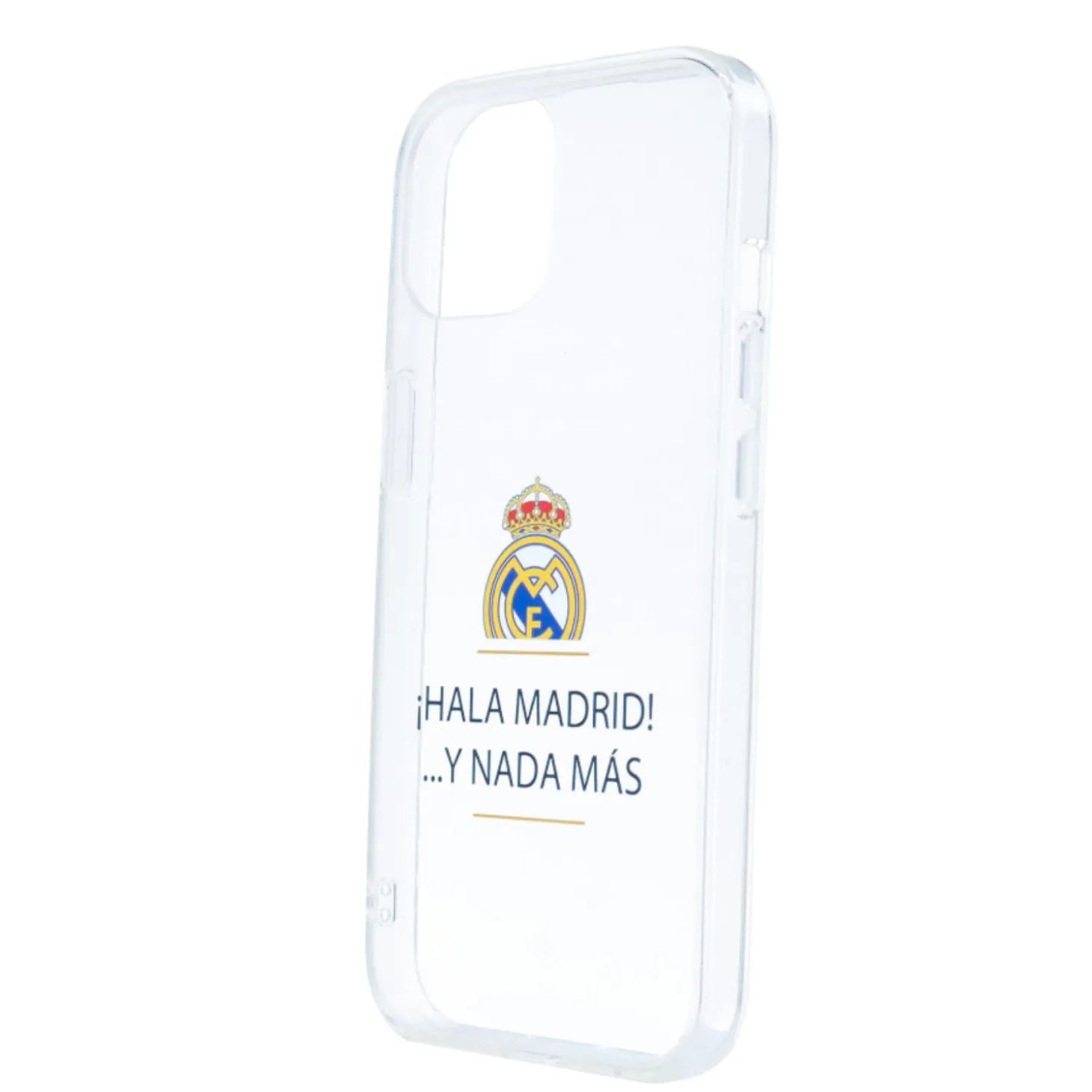 JLK Merchandising, S.L. Carcasas*Funda iPhone 14 Plus ¡Hala Madrid! Transparente Real Madrid