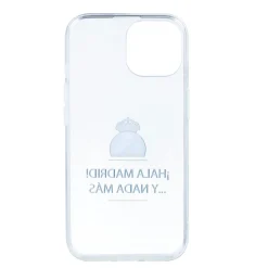 JLK Merchandising, S.L. Carcasas*Funda iPhone 14 Plus ¡Hala Madrid! Transparente Real Madrid