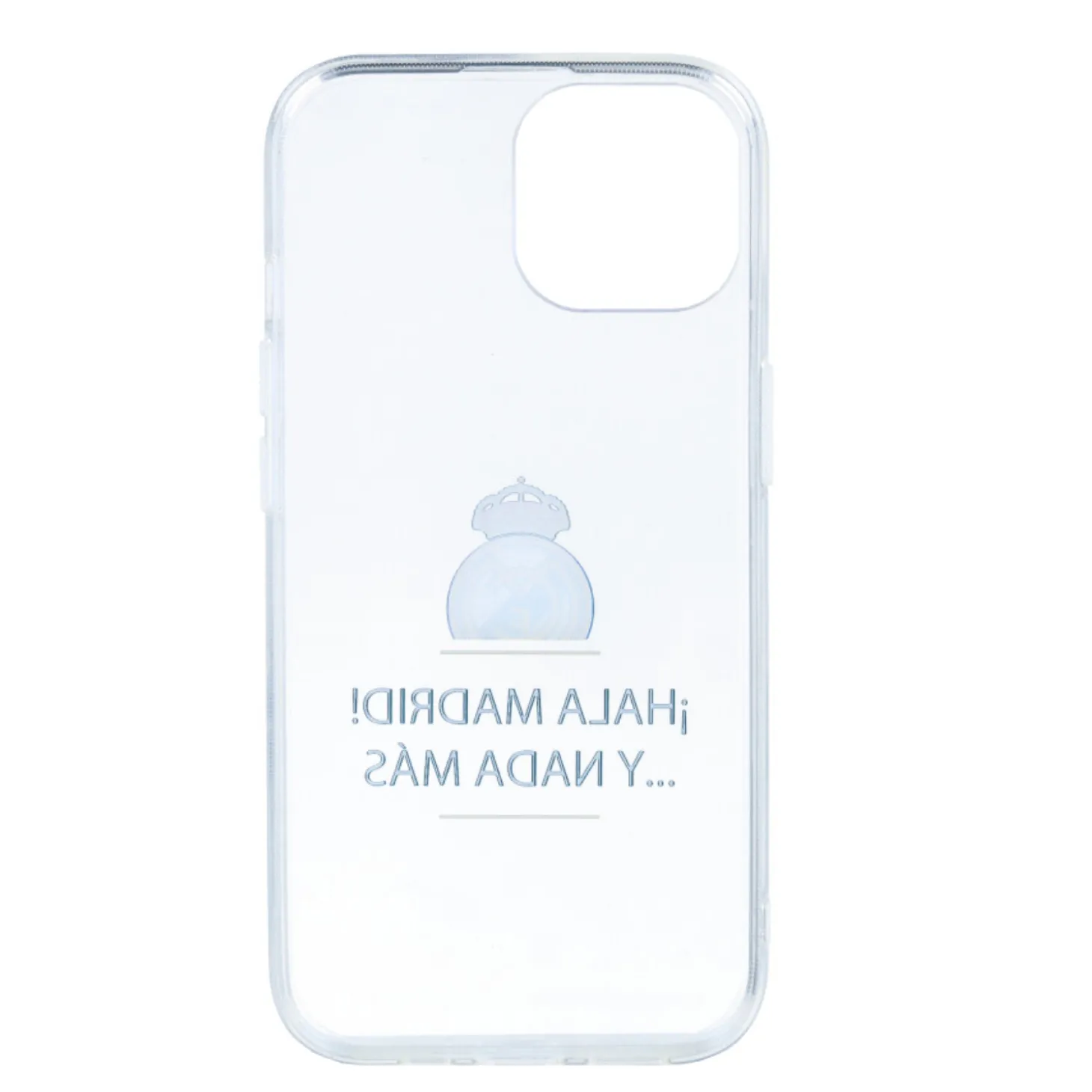 JLK Merchandising, S.L. Carcasas*Funda iPhone 14 Plus ¡Hala Madrid! Transparente Real Madrid