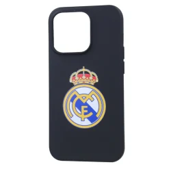 JLK Merchandising, S.L. Carcasas*Funda iPhone 14 Pro Escudo Negro Real Madrid