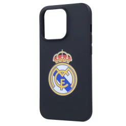 JLK Merchandising, S.L. Carcasas*Funda iPhone 14 Pro Escudo Negro Real Madrid