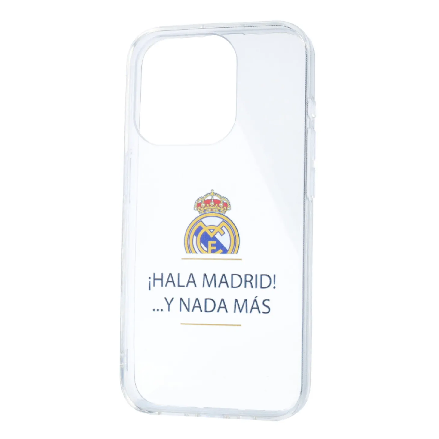 JLK Merchandising, S.L. Carcasas*Funda iPhone 14 Pro Max ¡Hala Madrid! Transparente Real Madrid