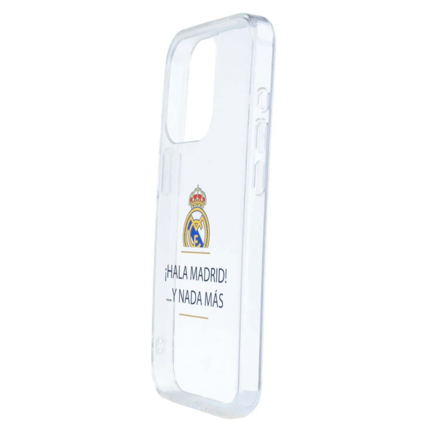 JLK Merchandising, S.L. Carcasas*Funda iPhone 14 Pro Max ¡Hala Madrid! Transparente Real Madrid