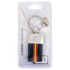 JLK Merchandising, S.L. Llaveros*Llavero Tela Bandera España Azul Marino Real Madrid