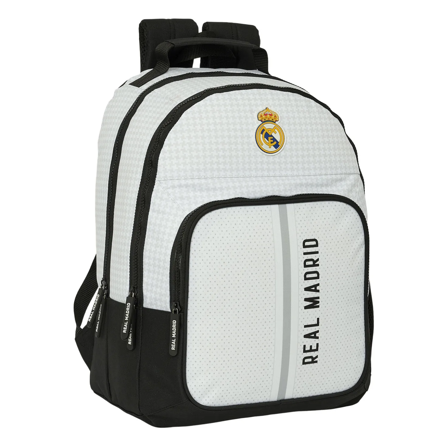 SAFTA S.A. Bolsas & Equipaje|Vuelta Al Cole*Mochila Doble Blanca/Negra Real Madrid