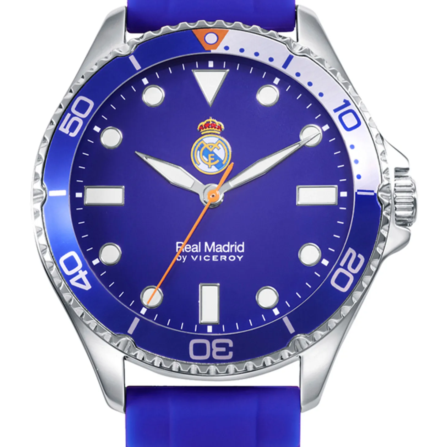 Grupo Munreco Joyería*Reloj Acero y Correa de Goma Hombre Real Madrid