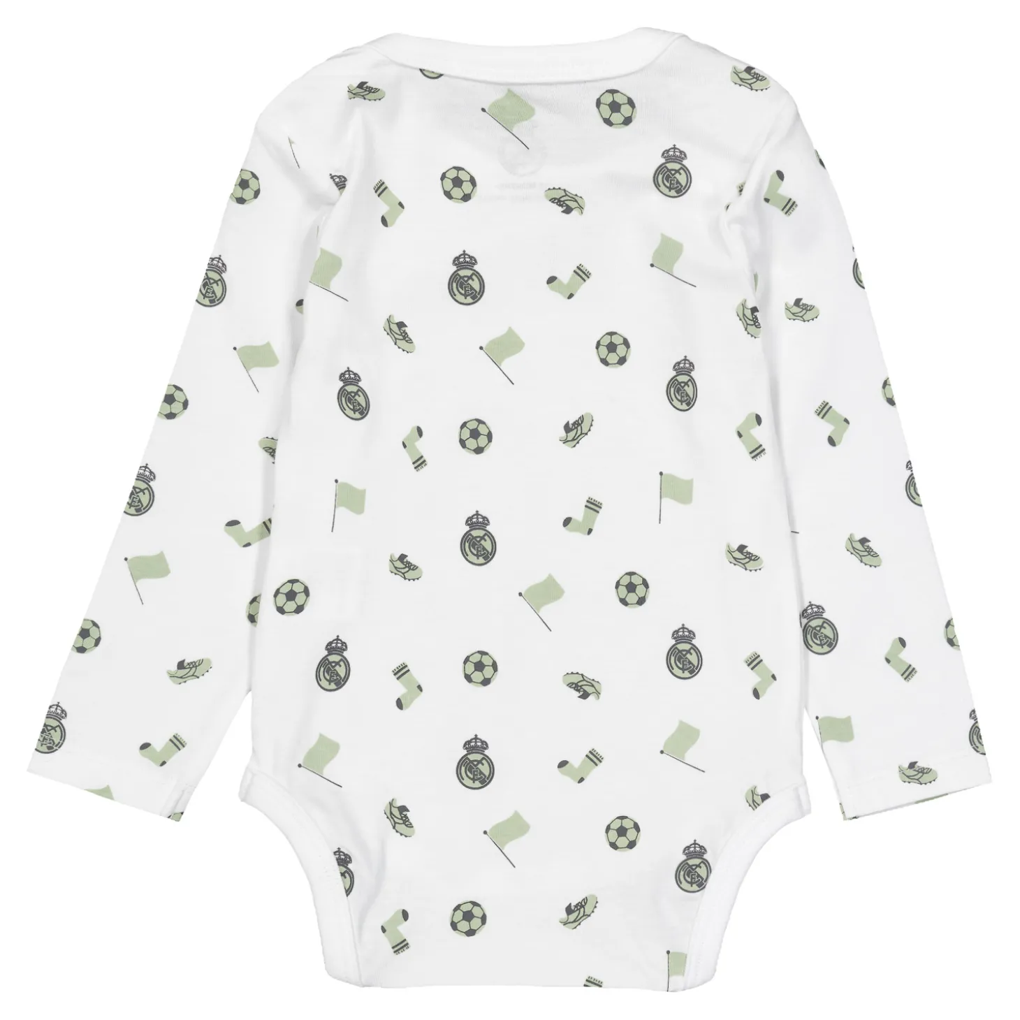 OSDM Ropa De Bebés*Set 2 Bodies Bebé Verde/Blanco Real Madrid
