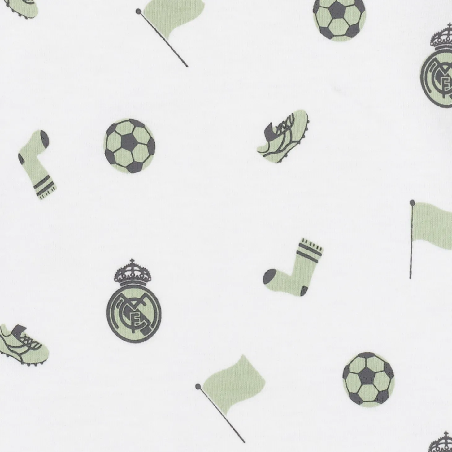 OSDM Ropa De Bebés*Set 2 Bodies Bebé Verde/Blanco Real Madrid