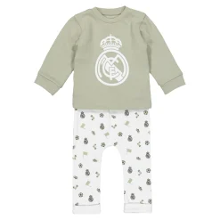 OSDM Ropa De Bebés*Set Pantalones y Camiseta Bebé Verde/Blanco Real Madrid