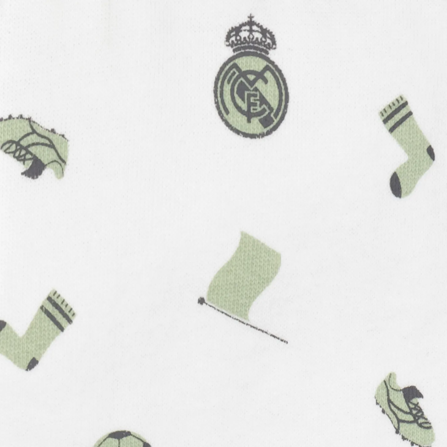 OSDM Ropa De Bebés*Set Pantalones y Camiseta Bebé Verde/Blanco Real Madrid