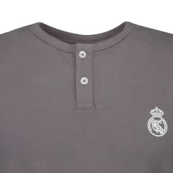 Hombre OSDM Pijamas*Set Pijama Camiseta & Pantalones Cortos Hombre White Dreams Gris Real Madrid
