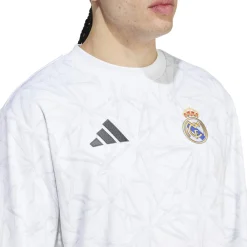 Hombre Adidas España, S.A.U Sudaderas*Sudadera Calentamiento Hombre Blanca 24/25