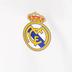 OSDM Sudaderas*Sudadera Capucha Cremallera Niños ECO Essentials Real Madrid Escudo Blanca