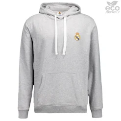Hombre OSDM Sudaderas*Sudadera Capucha Gris Hombre ECO Essentials Real Madrid Escudo Color