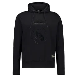 Hombre MBA Solutions Sudaderas*Sudadera Capucha Hombre Blackout Escudo Negra Real Madrid