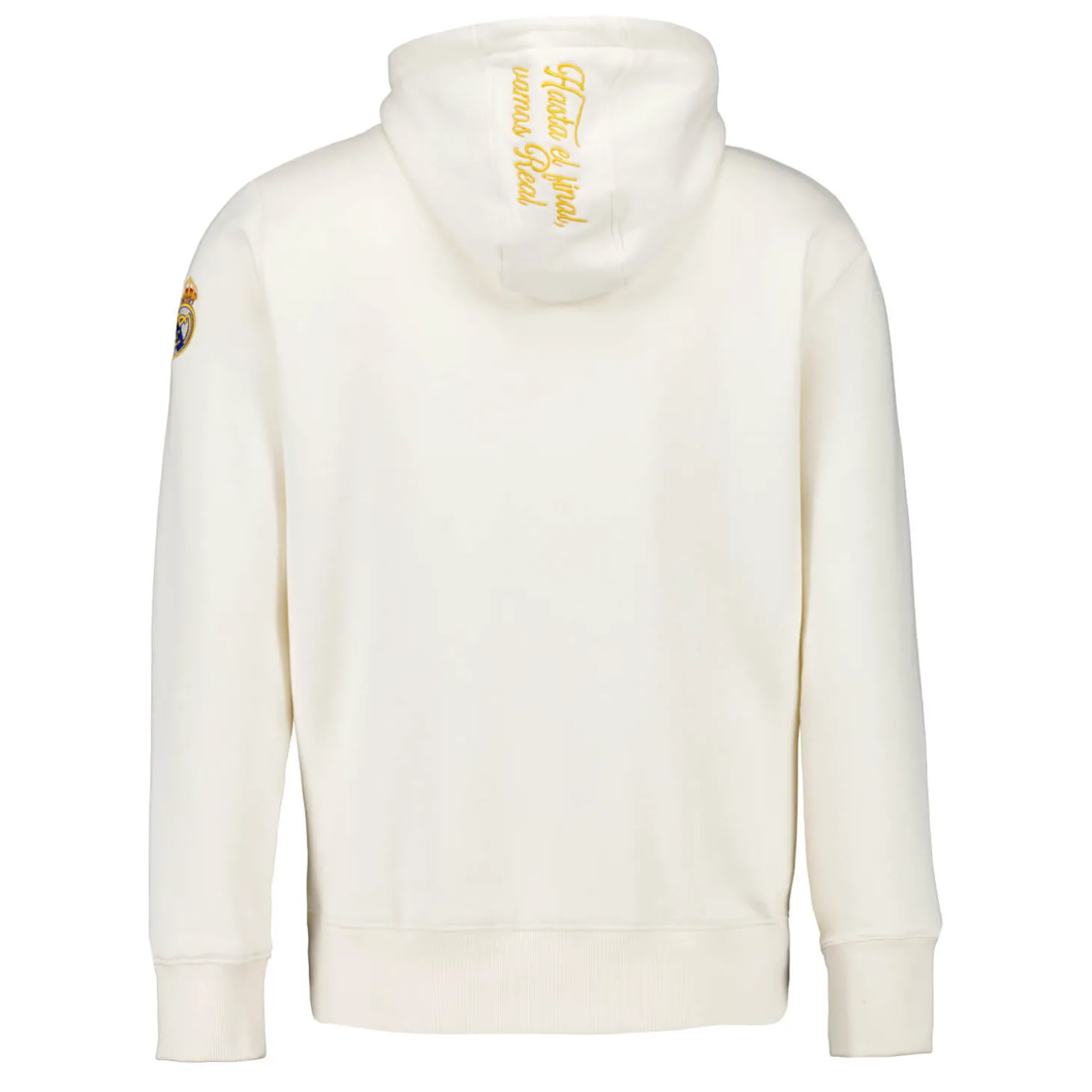 Hombre MBA Solutions Sudaderas*Sudadera Capucha Hombre Baseball Blanca Real Madrid