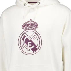 Hombre Sport Design Sweden AB Sudaderas*Sudadera Capucha Hombre Color Crest Blanco Roto Real Madrid