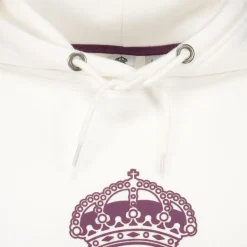 Hombre Sport Design Sweden AB Sudaderas*Sudadera Capucha Hombre Color Crest Blanco Roto Real Madrid