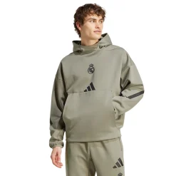Hombre Adidas España, S.A.U Sudaderas|Sudaderas Capucha*Sudadera con capucha Hombre adidas Real Urban Kakhi