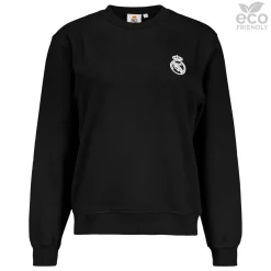 Mujer OSDM Sudaderas*Sudadera Cropped Mujer ECO Essentials Real Madrid Escudo Negra