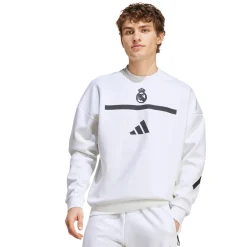 Hombre Adidas España, S.A.U Sudaderas|Sudaderas*Sudadera Hombre adidas Real Urban Blanca
