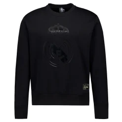 Hombre MBA Solutions Sudaderas*Sudadera Hombre Blackout Escudo Negra Real Madrid