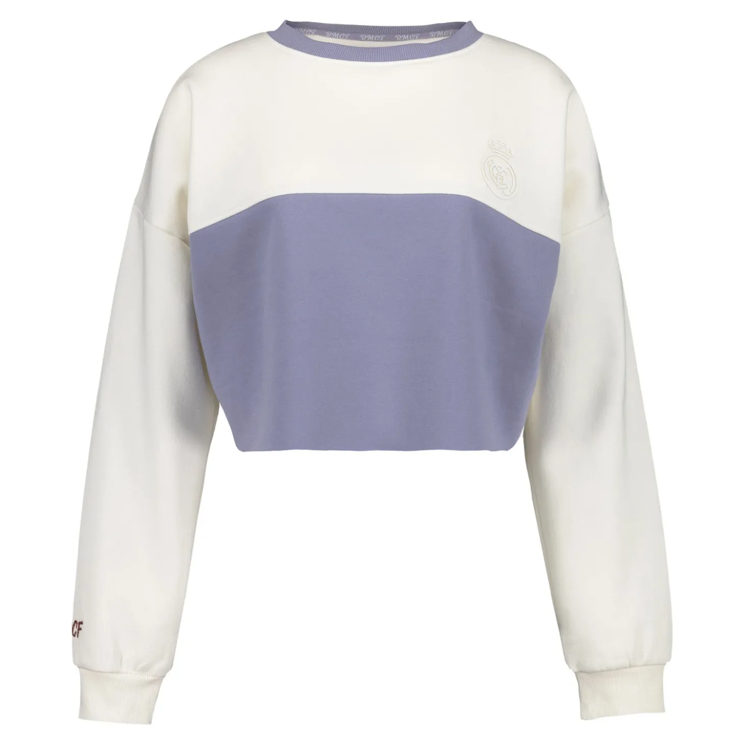 Mujer Foundry Sudaderas*Sudadera Mujer Real Madrid Ladies Vintage Crop Crema