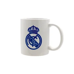 JLK Merchandising, S.L. Artículos Para Bebidas*Taza Cerámica 300ml Blanca/Azul Escudo Real Madrid