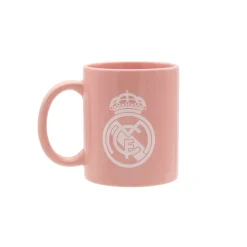 JLK Merchandising, S.L. Artículos Para Bebidas*Taza Cerámica 300ml Rosa/Blanca Escudo Real Madrid